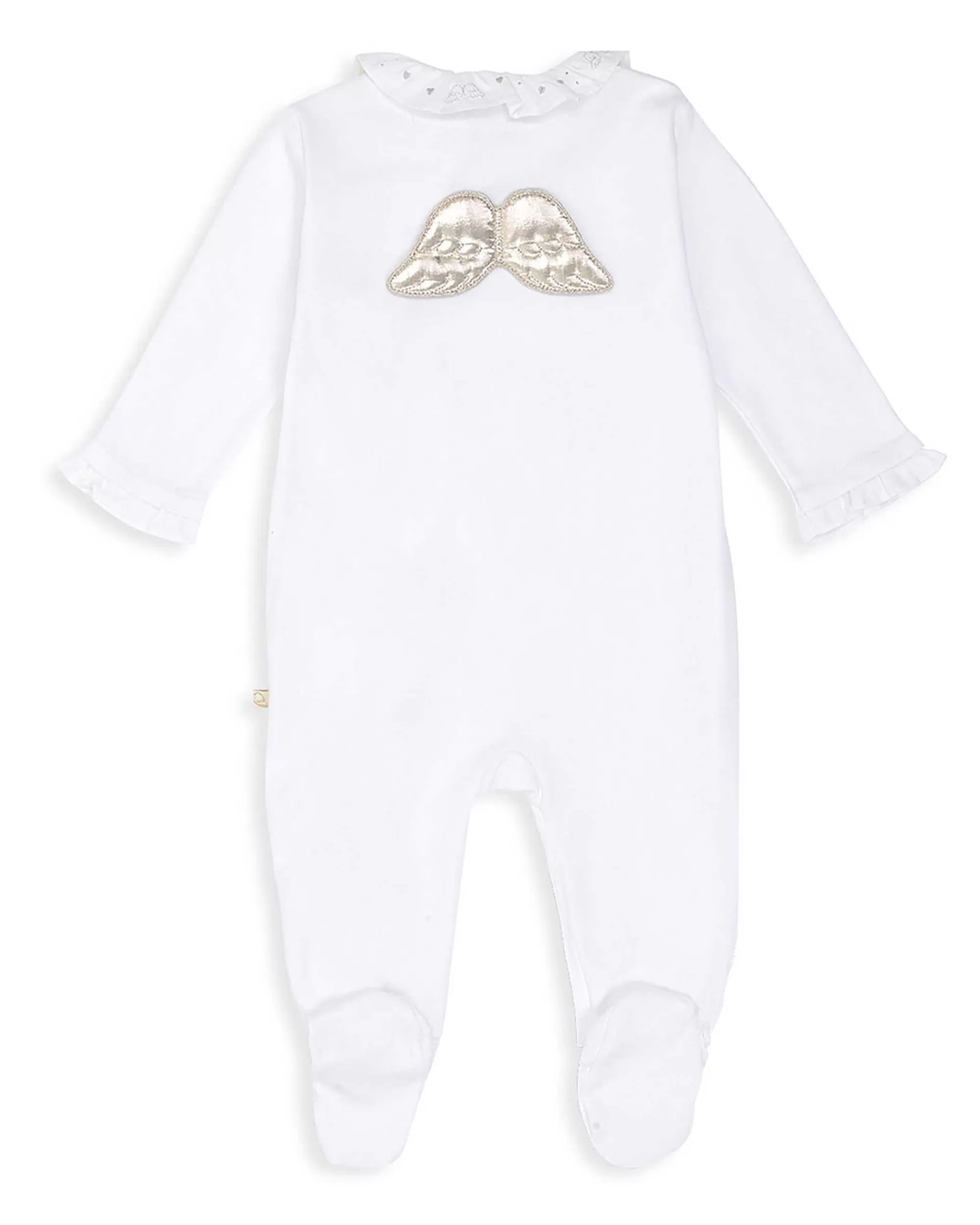 Bébé Marie Chantal L'Aile D'Ange Emblématique*Dors-Bien En Coton Pima Angel Wing - Blanc Et Argent