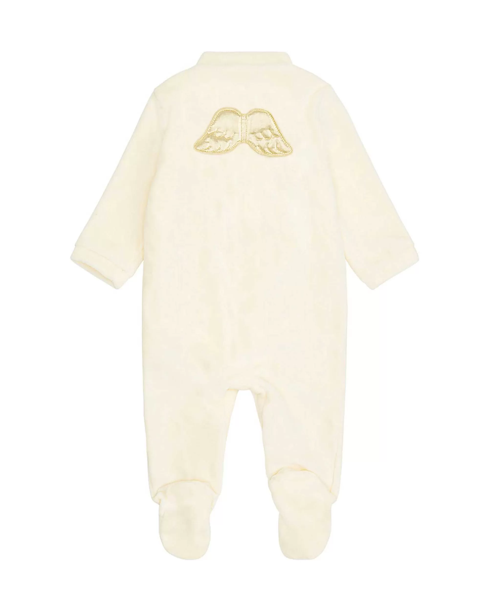 Bébé Marie Chantal L'Aile D'Ange Emblématique*Dors-Bien En Velours Angel Wing - Creme Et Or