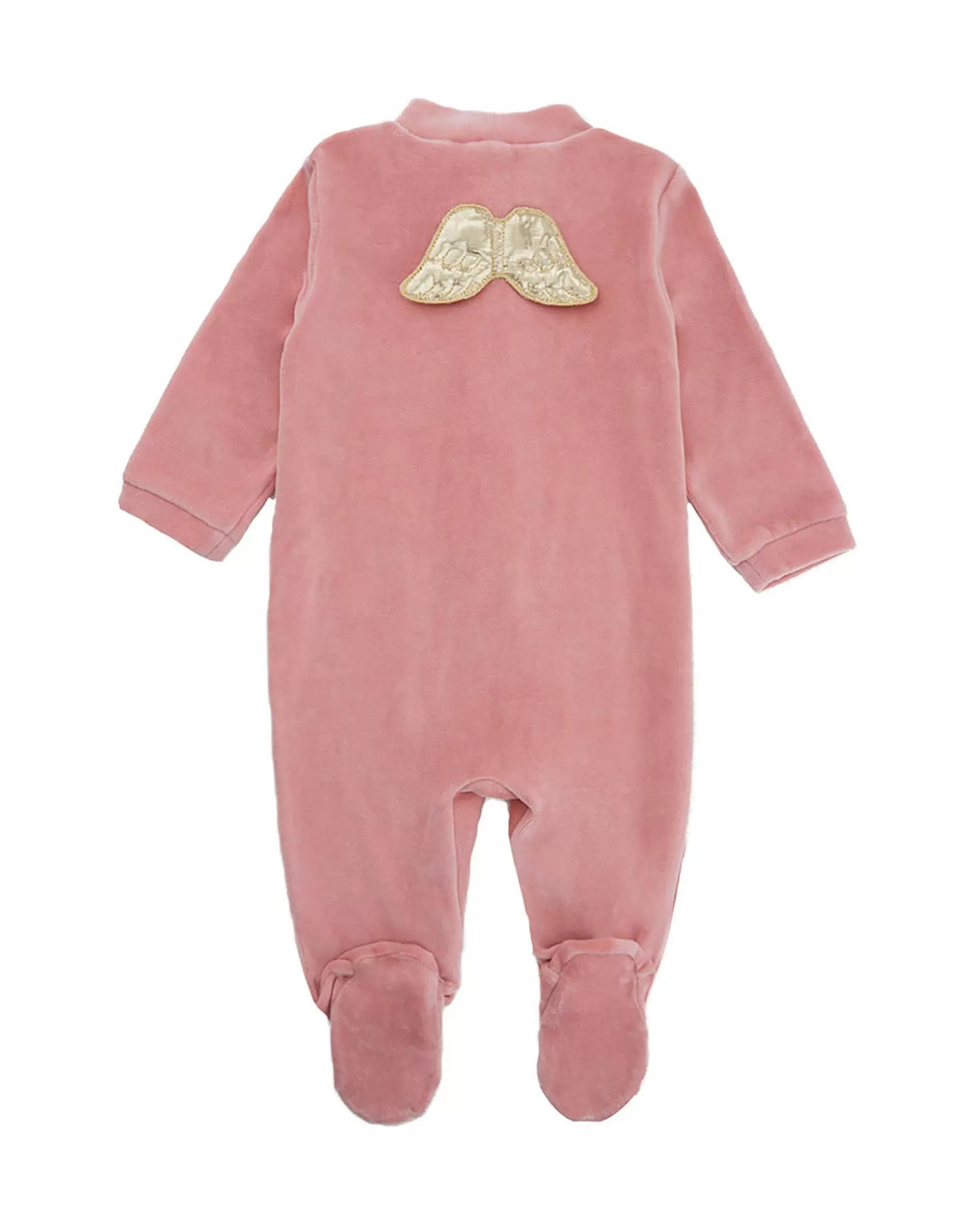 Bébé Marie Chantal L'Aile D'Ange Emblématique*Dors-Bien En Velours Angel Wing - Rose Poussiereux Et Or