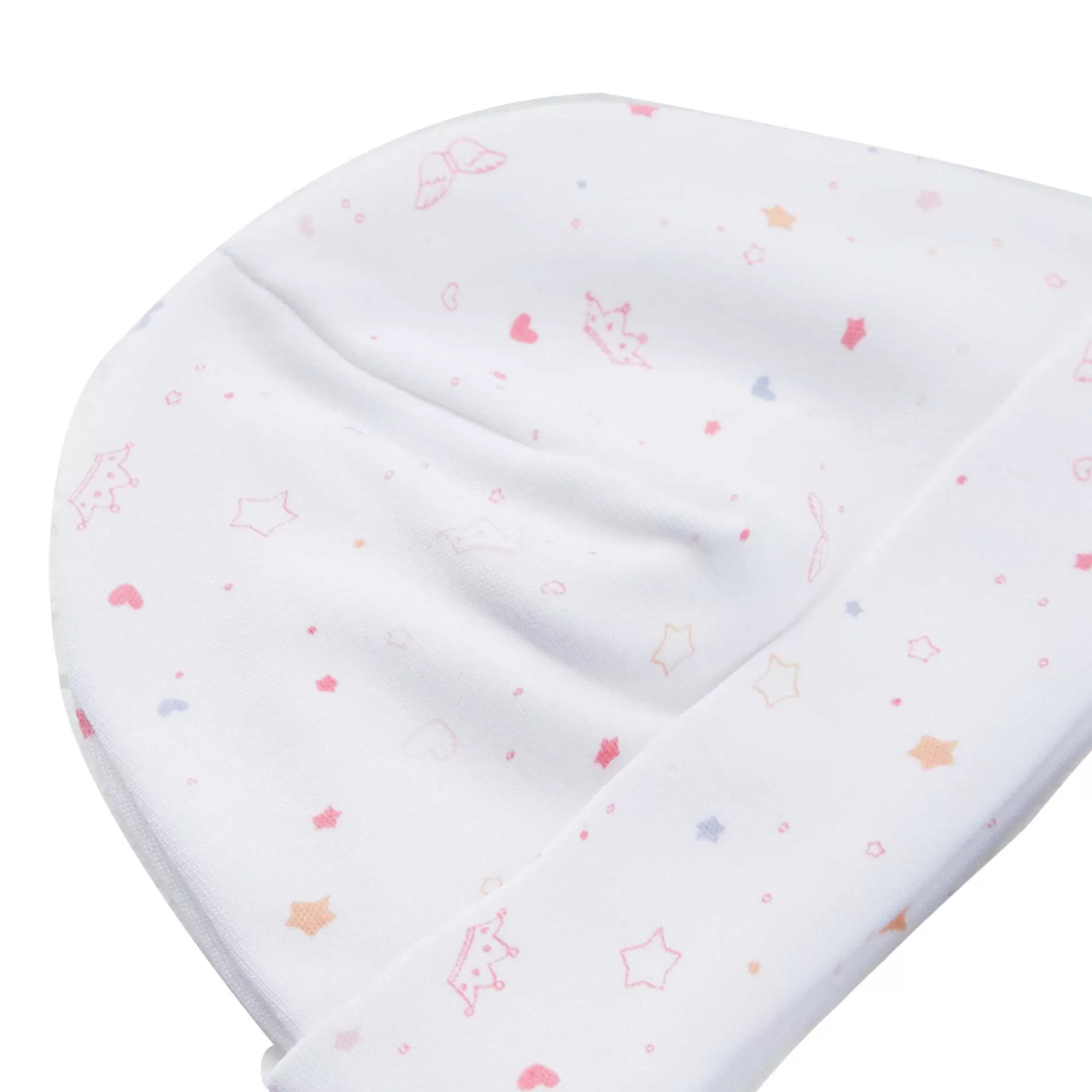 Marie Chantal Coffrets Cadeaux*Ensemble Bonnet, Bavoir Et Mitaines Imprime Etoile Et Couronne - Rose