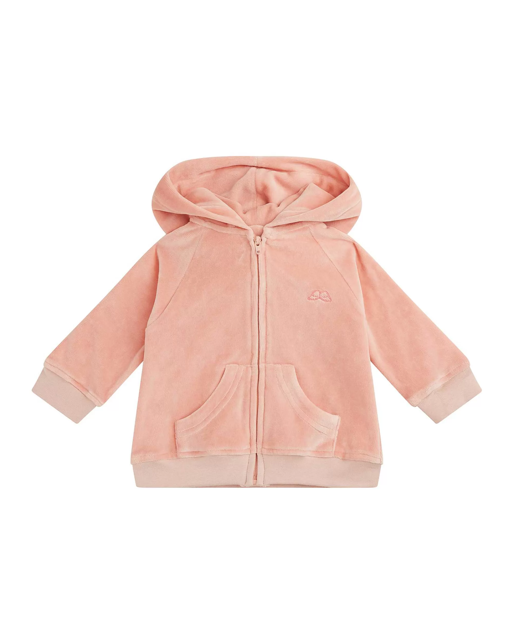 Bébé Marie Chantal L'Aile D'Ange Emblématique*Ensemble De Détente En Velours Angel Wing Bébé Rose Poudre