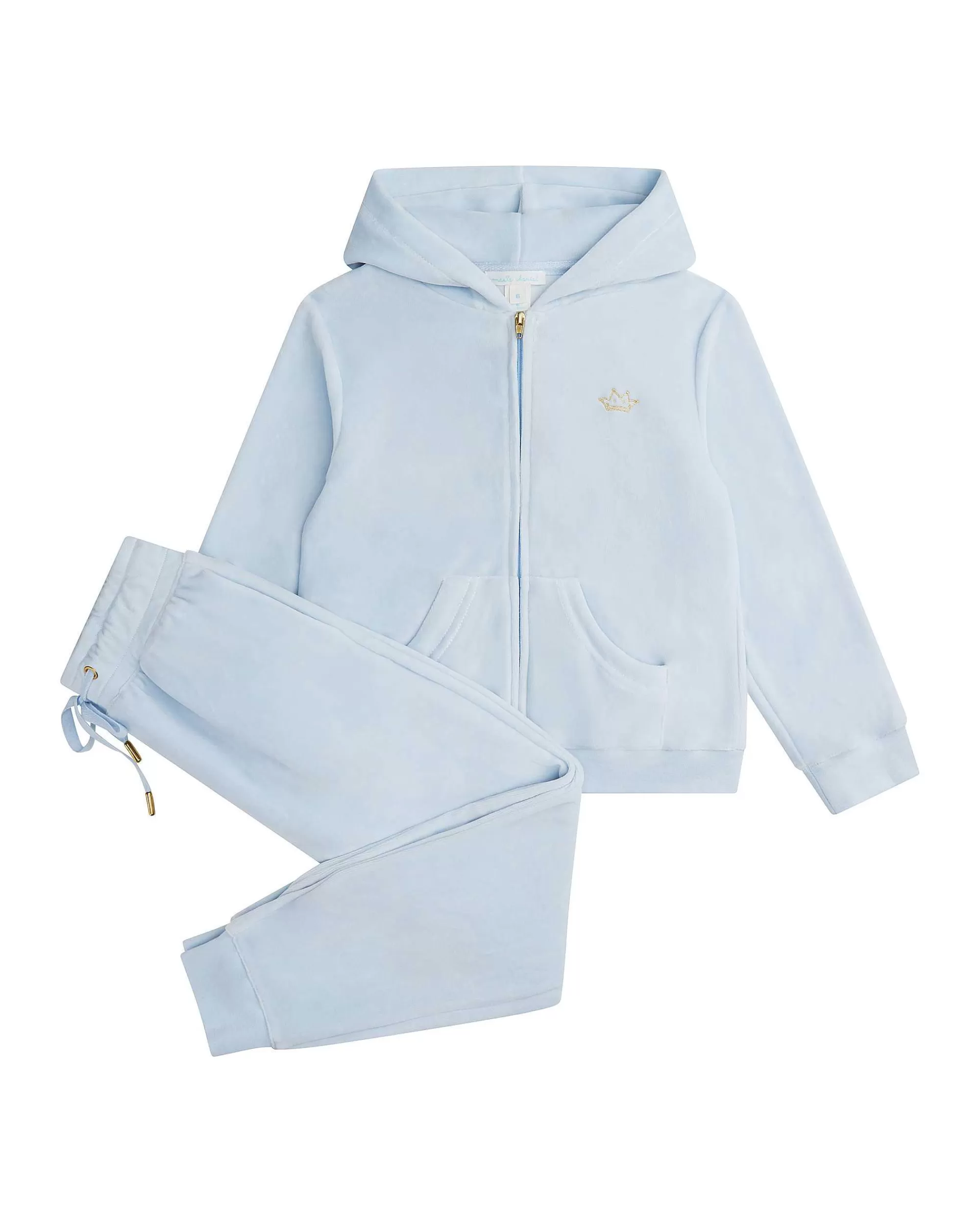 Enfant Marie Chantal Vêtements De Détente*Ensemble De Détente En Velours Tino Crown Enfant Dusty Blue