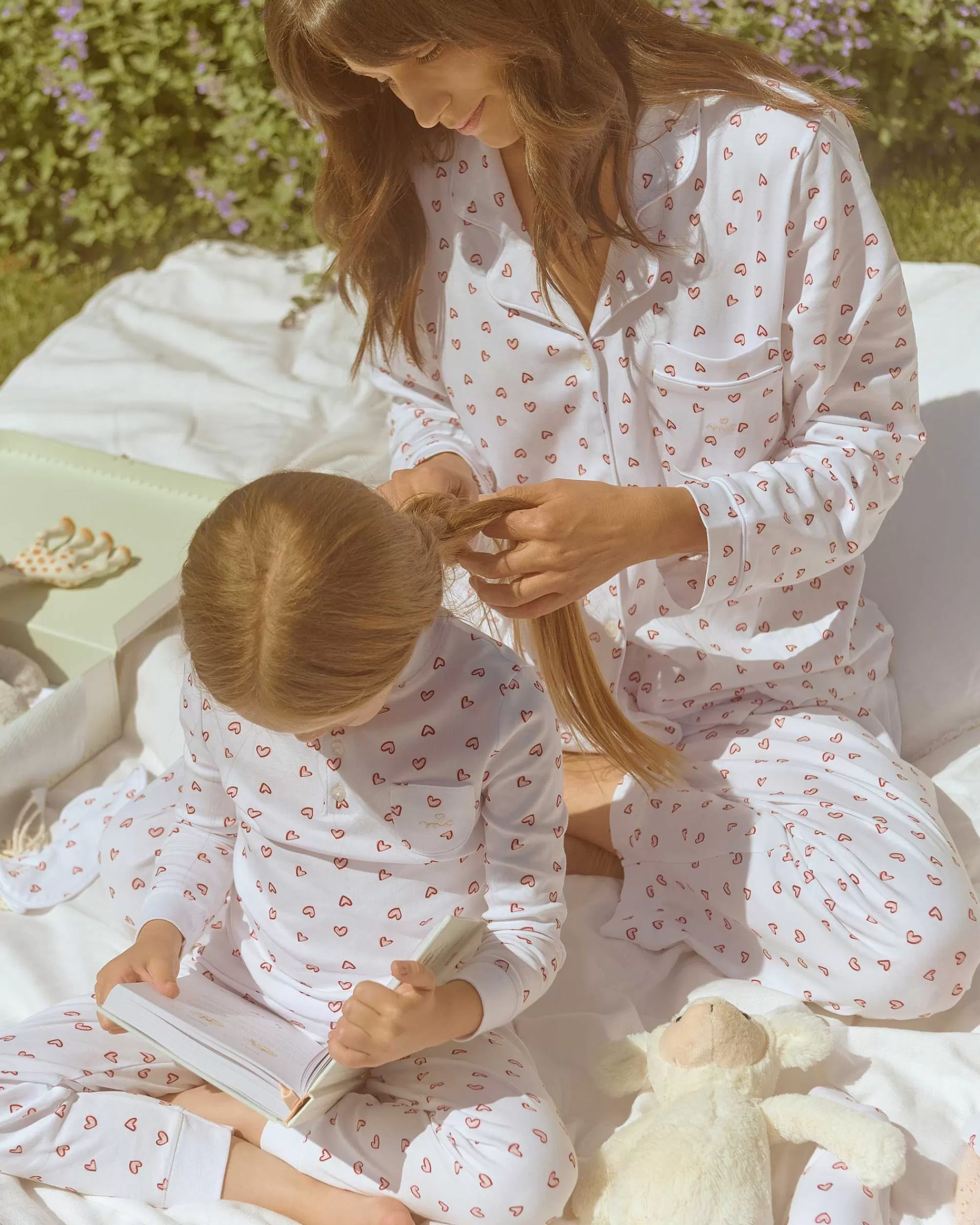 Adulte Marie Chantal Vêtements De Nuit*Ensemble Pyjama Et Masque De Sommeil Love Heart - Adulte Blanc