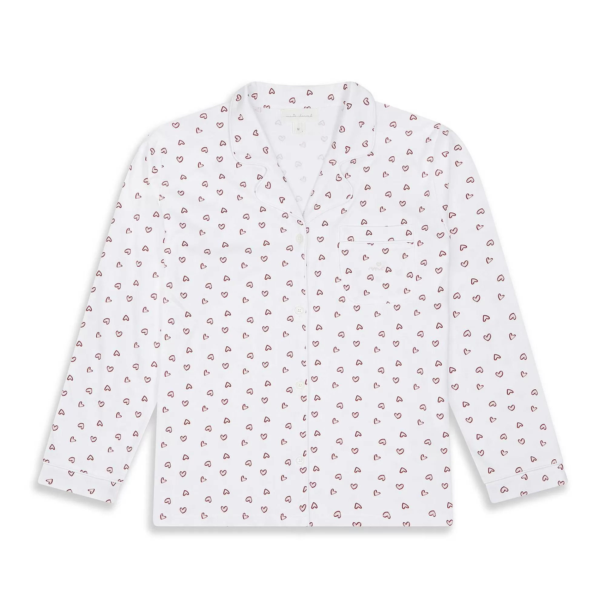 Adulte Marie Chantal Vêtements De Nuit*Ensemble Pyjama Et Masque De Sommeil Love Heart - Adulte Blanc